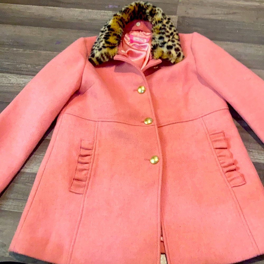 Girls pink winter coat